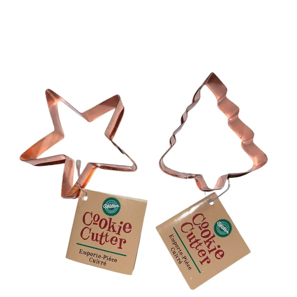 NWT Vintage Wilton Christmas‎ Tree Star Holiday Copper Clad Cookie Cutter Baking